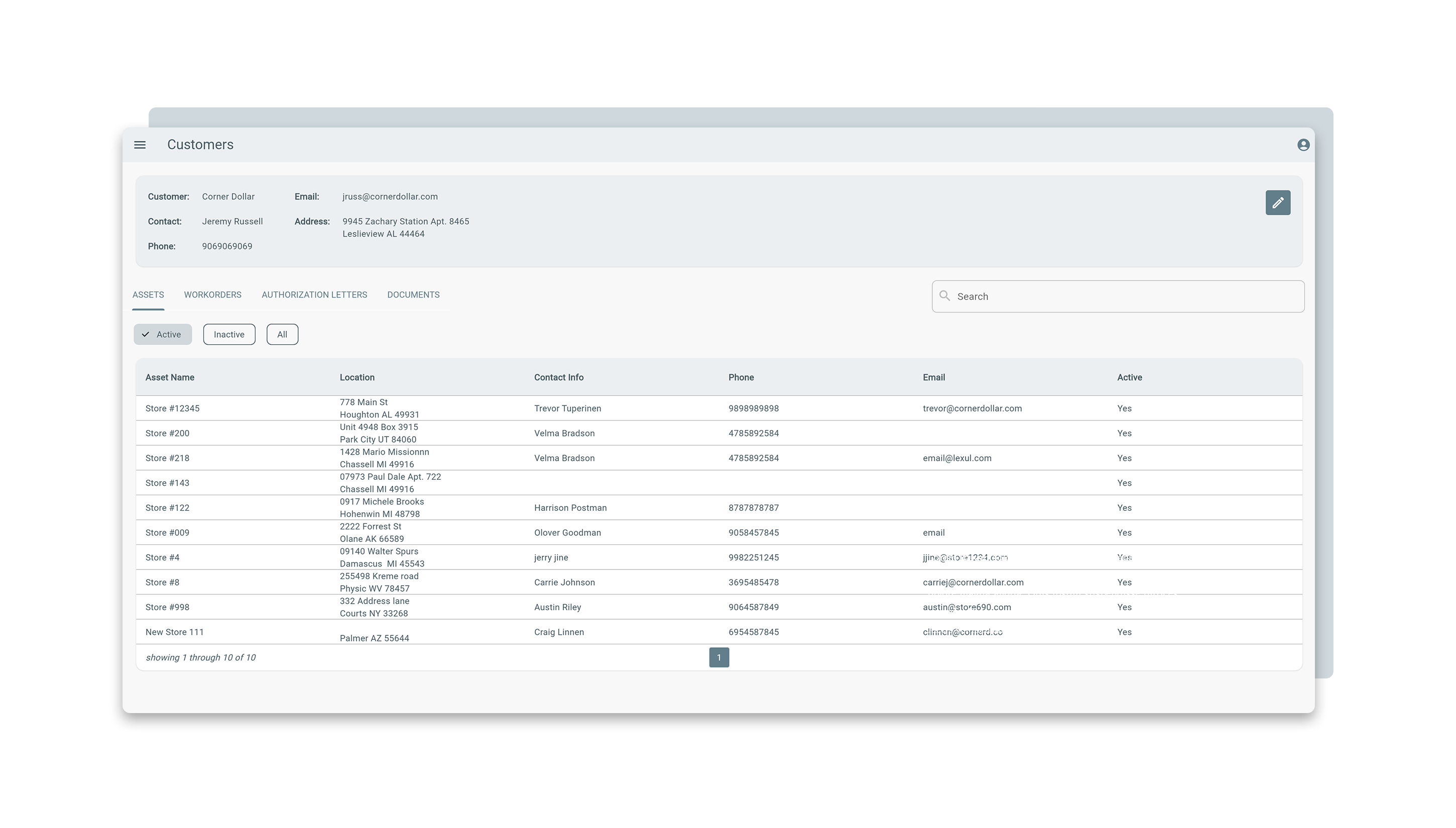 feature page customer management office